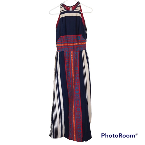 Lotus Dresses & Skirts - Vintage An Original Lotus Stripped with Designs Dress/Romper size Medium